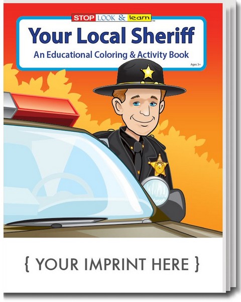 SC0152 Your Local Sheriff Coloring and Activity BOOK With Custom Impri
